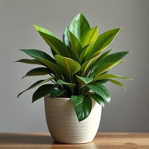 Planta Zamioculcas zamiifolia em um vaso elegante